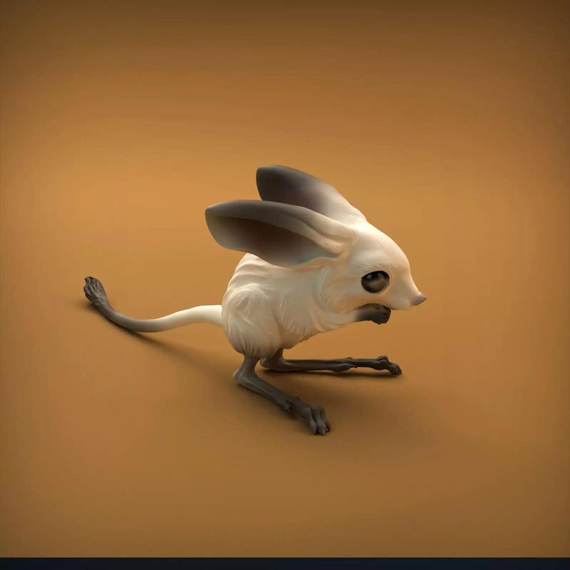 Long-Eared Jerboa for 3D Printing
