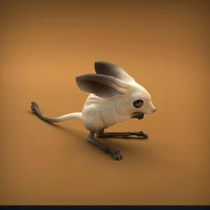 Long-Eared Jerboa for 3D Printing