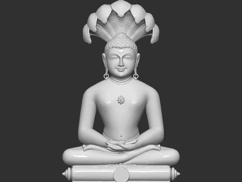 Mahaveer Buddha with head snake