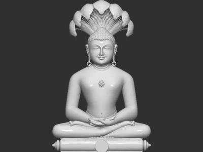 Mahaveer Buddha with head snake