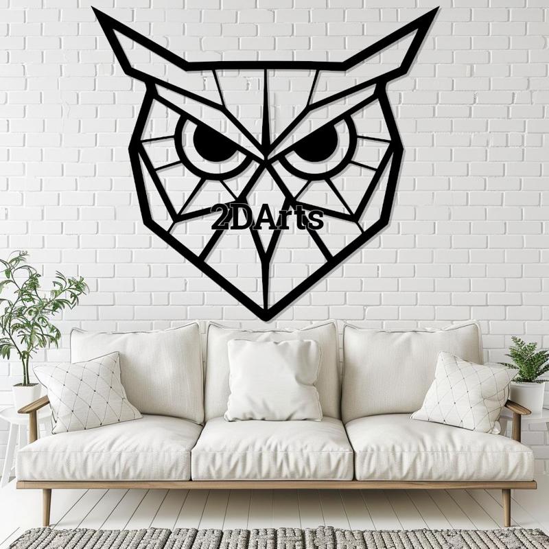Low Poly Owl 2D Wall Art/Window Art