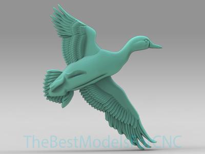 3D Model STL File for CNC Router Laser & 3D Printer Duck Fly