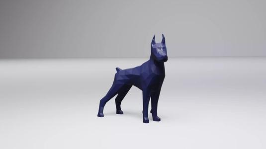 Low Poly Dobermann doberman dog