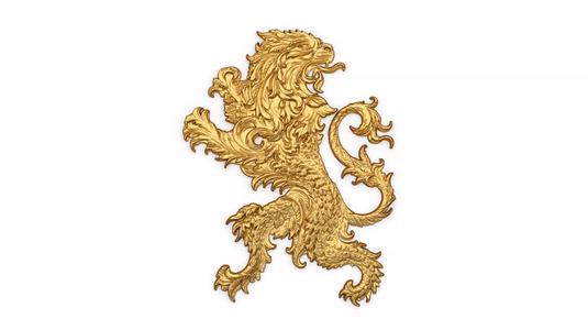 Heraldry Lion 01