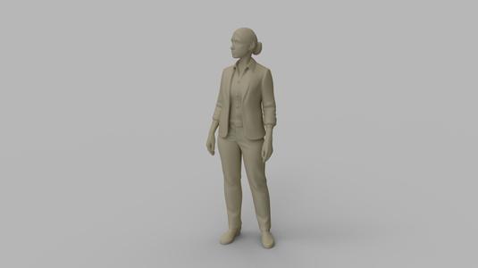 Casual Businesswoman - 3D Printable Figure