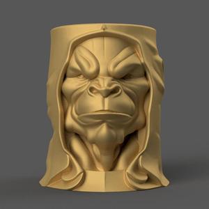 Orc Bust Planter Vase Candle holder