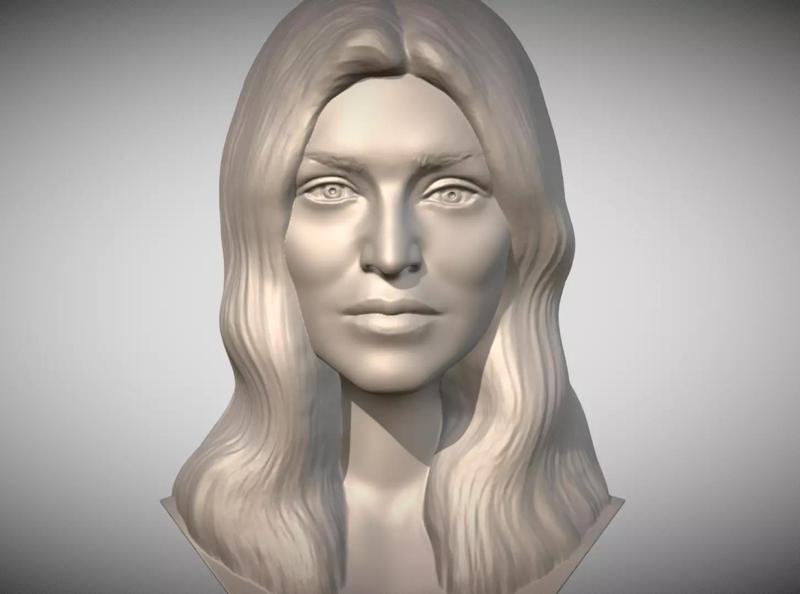 Madonna bust for 3D printing