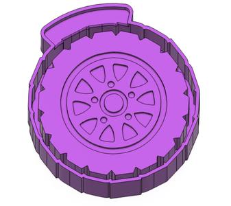 Car wheel FRESHIE MOLD - SILICONE MOLD BOX