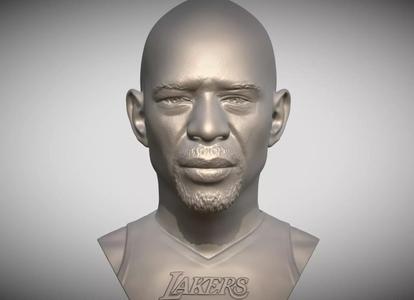Kareem Abdul-Jabbar bust 3D printing ready stl obj formats