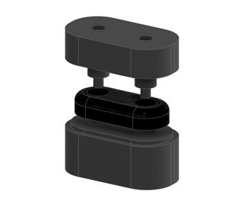 Mold for casting brake and clutch pedal buffers for GAZ 20, 69, 12, 51, 52, 53 (part number 51-1602070). ,форма литейная Буфер педалей тормоза и сцепления ГАЗ 20, 69, 12, 51, 52, 53 51-1602070