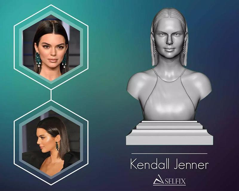 Kendall Jenner portrait sculpture