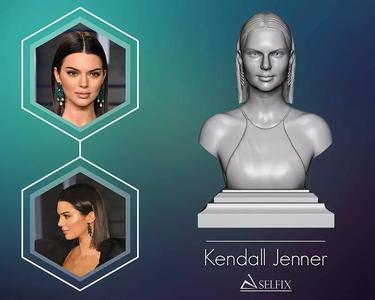 Kendall Jenner portrait sculpture
