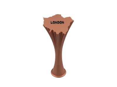 LONDON Map ART PIECE / TROPHY