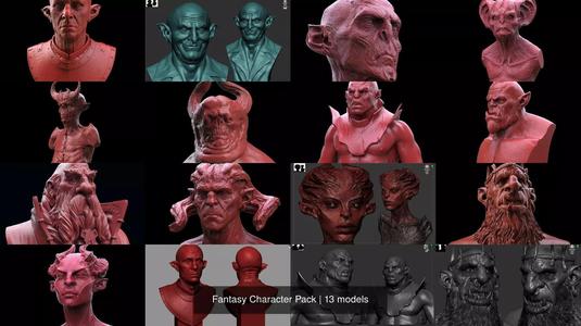 Fantasy Character Pack 3D Model Collection