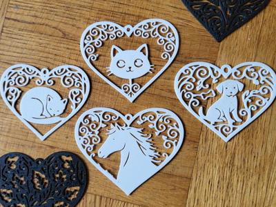 Pet Lover Heart Ornament Collection/  Cat & Dog 