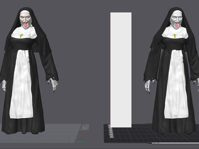 The Nun Scary Face Horror Queen 