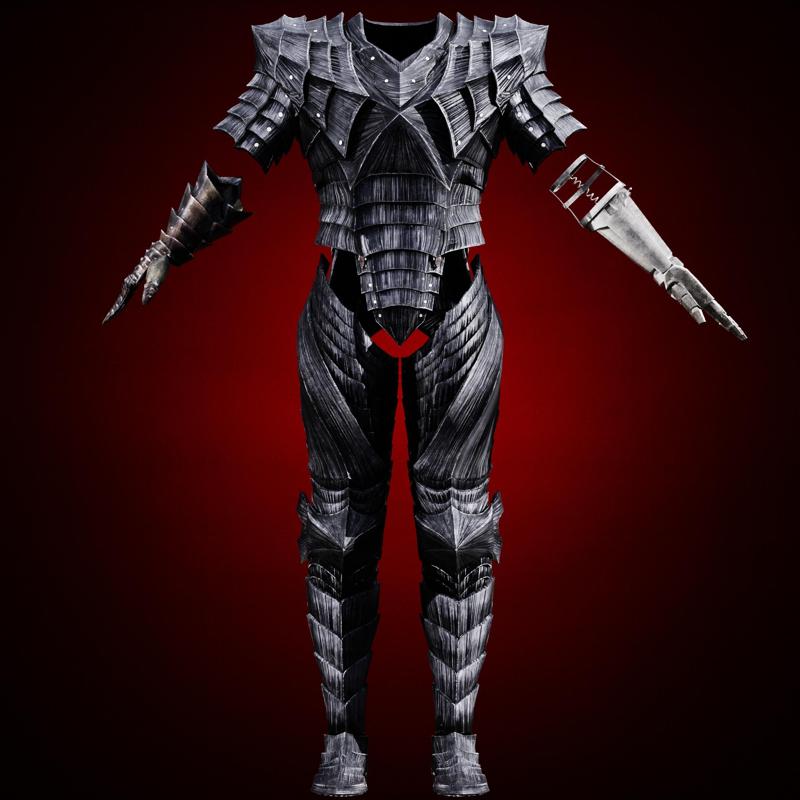 BERSERK ARMOR GUTS FULL COSPLAY SET life size replica with wearable cannon arm - Berserk Fan Art