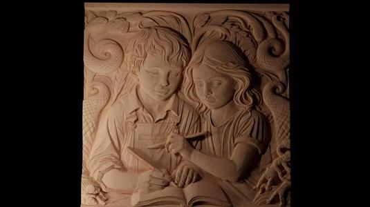 Green Children of Woolpit CNC 3d Print High Relief Sand Casting