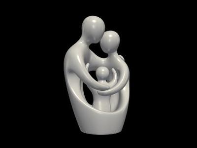 Abstract Family Unity Sculpture
