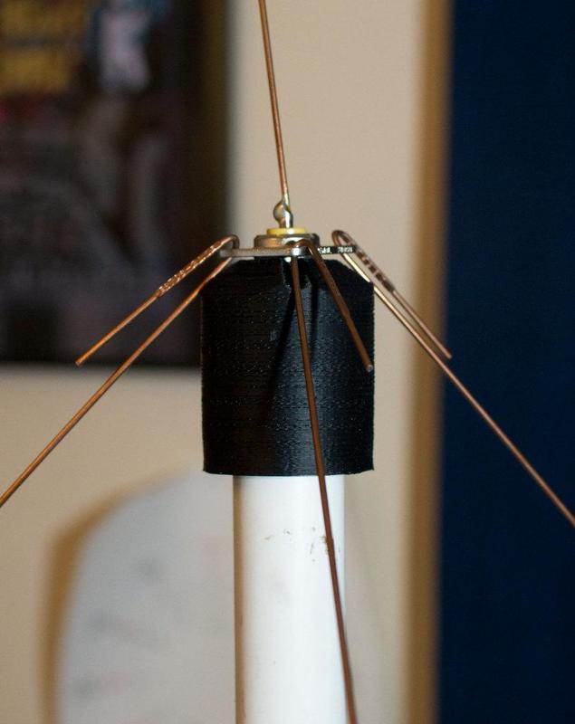 mount for low-cost 2m ground plane antenna