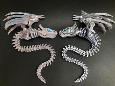 Biting dragon skeleton