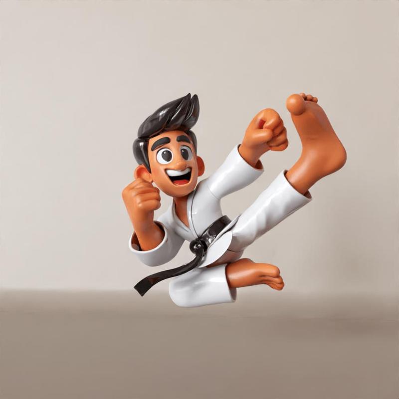 Karate Fighter 3D Model – Martial Arts STL for Printing