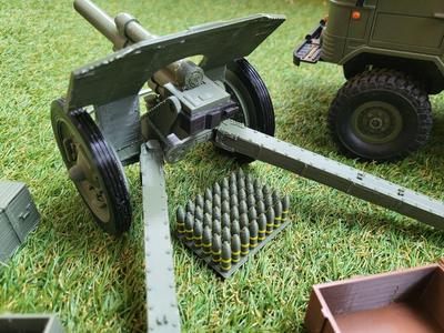 Weapon Box with artillery ammnition for 1 16 scale WPL RC Trucks