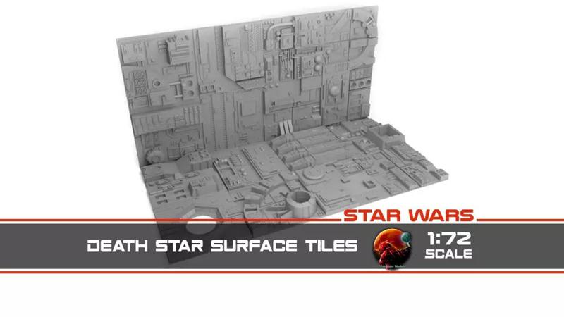 Death Star tiles 16x tiles to create Death Star surface 3D Model Collection