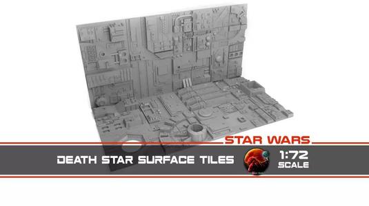 Death Star tiles 16x tiles to create Death Star surface 3D Model Collection