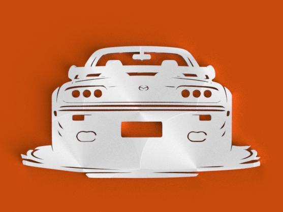 MAZDA RX7 WALL ART 2D v2