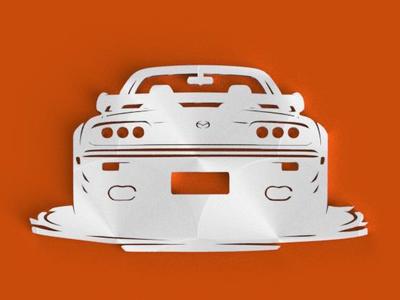 MAZDA RX7 WALL ART 2D v2
