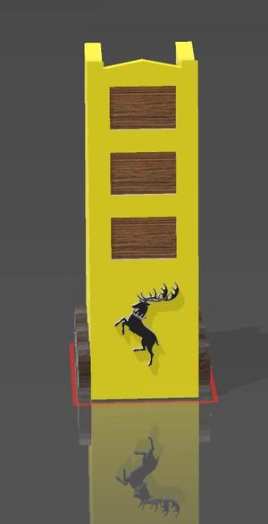 GAME OF THRONES BOARDGAME SIEGE ENGINE - HOUSE OF BARATHEON