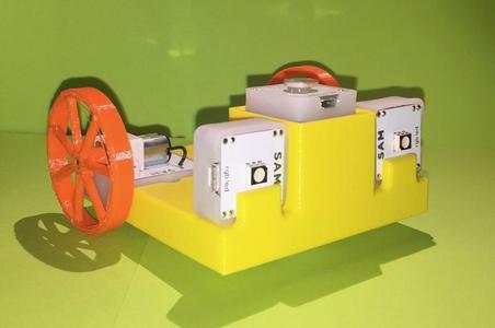 Car and Wheels for SAM Labs Bluetooth Motors and Sensors