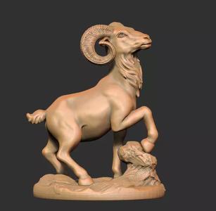 Goat Statue for 3d Printing