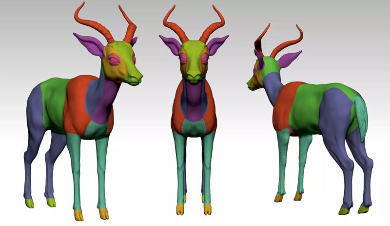 antilope model sculpt Zbrush files