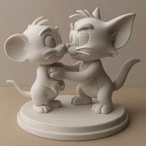 2130  Tom and Jerry Kissing   3D Printed Stand