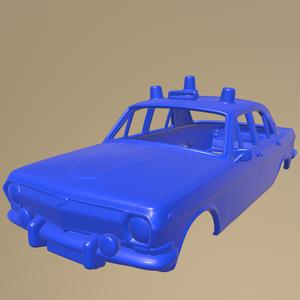 GAZ 24 Volga Militia 1967  PRINTABLE CAR BODY