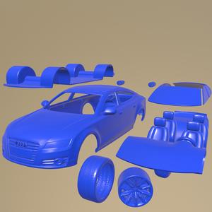 Audi A7 Sportback  2011 PRINTABLE CAR IN SEPARATE PARTS
