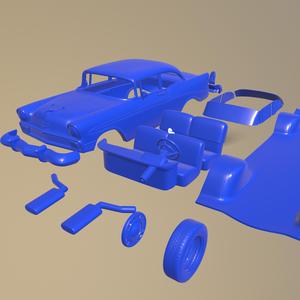 CHEVROLET BELAIR 1956 PRINTABLE CAR IN SEPARATE PARTS