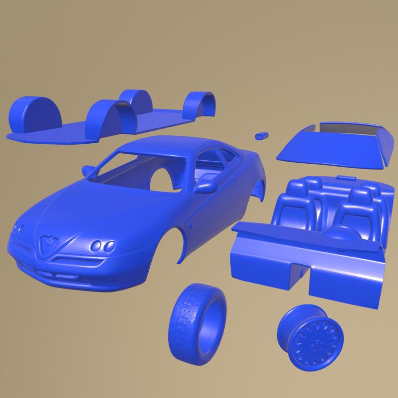 Alfa Romeo GTV 916 1995 PRINTABLE CAR IN SEPARATE PARTS