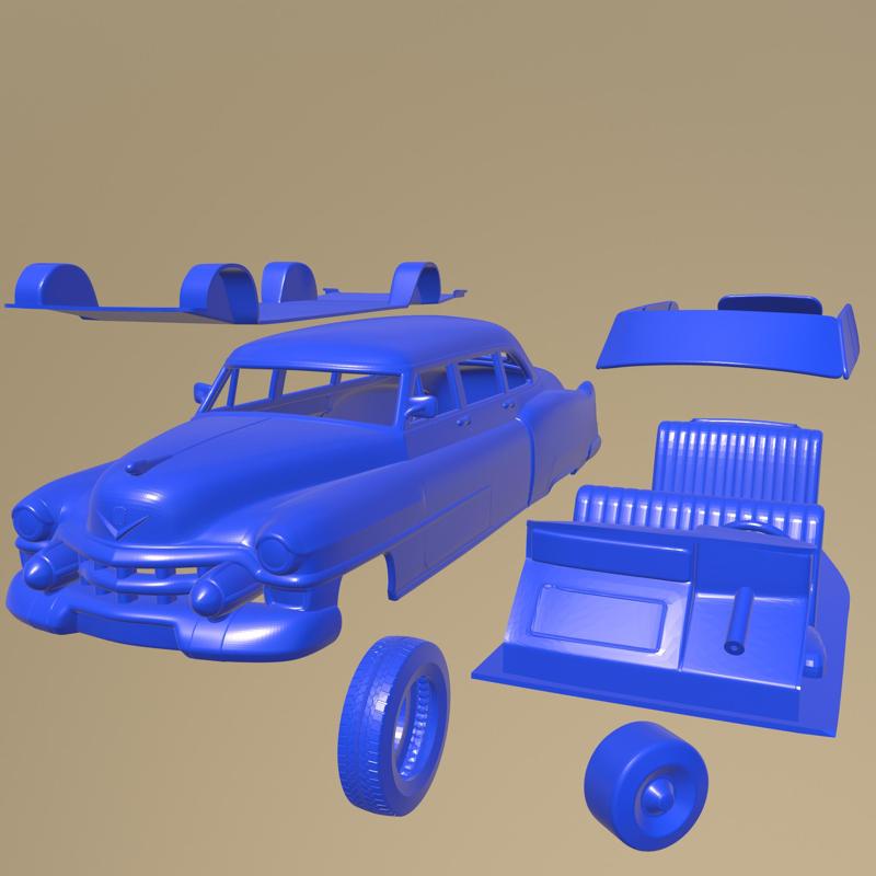Cadillac 75 sedan 1953 PRINTABLE CAR IN SEPARATE PARTS