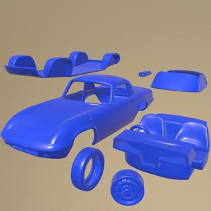 Lotus Elan Sprint Coupe 1971 PRINTABLE CAR IN SEPARATE PARTS