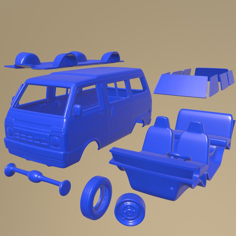 Daihatsu Hijet Tianjin 1990 PRINTABLE CAR IN SEPARATE PARTS