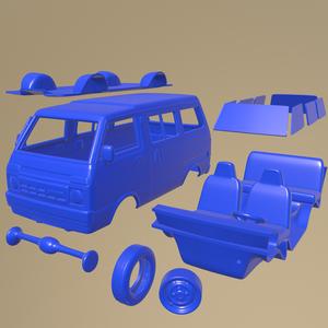 Daihatsu Hijet Tianjin 1990 PRINTABLE CAR IN SEPARATE PARTS