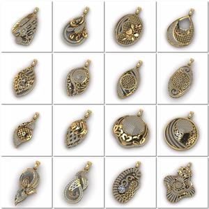53 Files - Women Pendant Ready STL 3DM Models Womens Necklace 3D 3D Model Collection