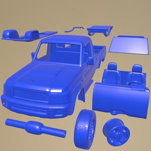 Toyota Land Cruiser Pickup VXR 2007 PRINTABLE CAR IN SEPARATE PARTS