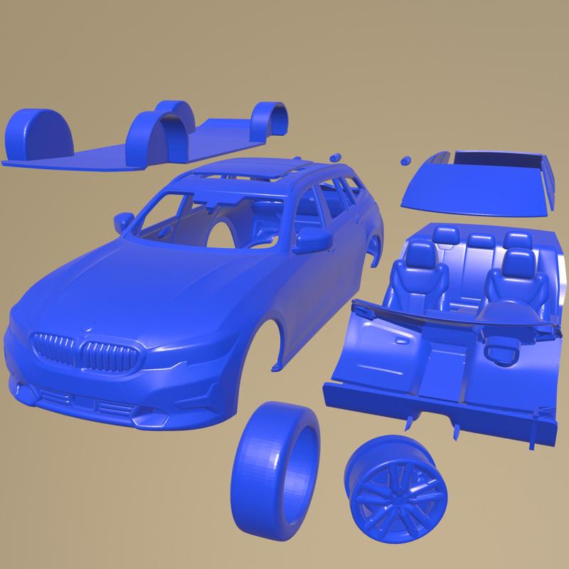 BMW 3 Series Touring G21 2020 PRINTABLE CAR IN SEPARATE PARTS