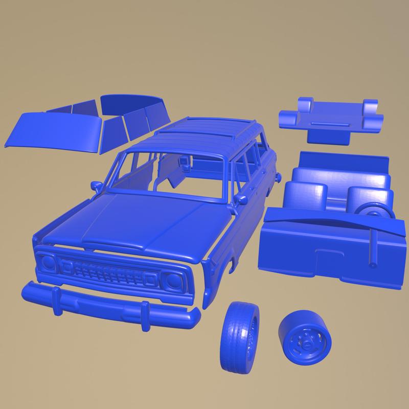 Jeep Wagoneer 1978  PRINTABLE CAR IN SEPARATE PARTS