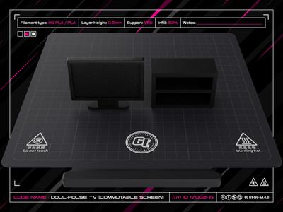 DollHouse TV (commutable screen with template)