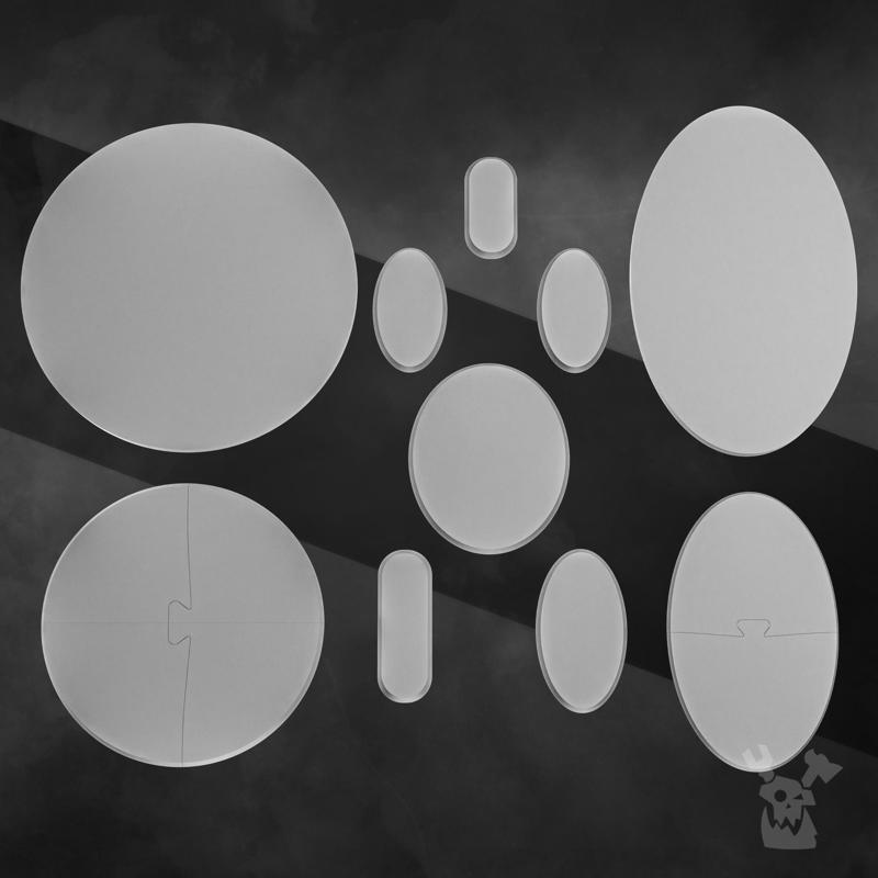 Base Templates x168 - terrain bits for fantasy and sci-fi tabletop games